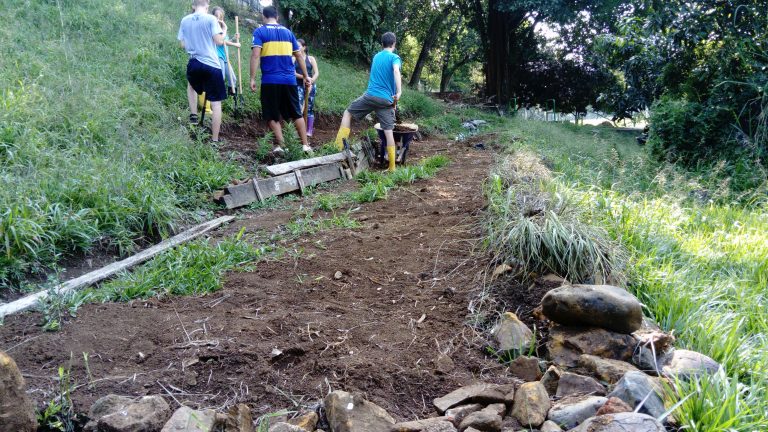 Finishing the terraces