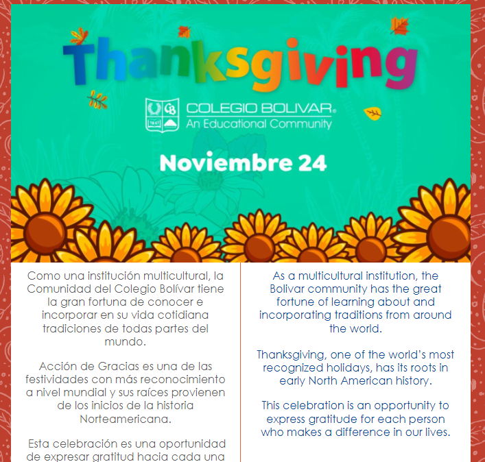 Celebración Acción de Gracias en Comunidad